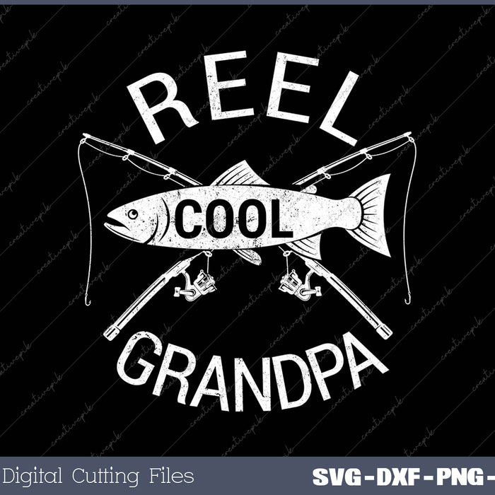 Funny Fishing Reel Cool Grandpa