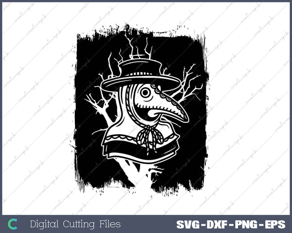 Funny Halloween Scary Dark Plague SVG PNG Cutting Printable Files