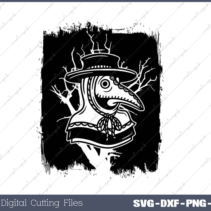 Funny Halloween Scary Dark Plague SVG PNG Cutting Printable Files