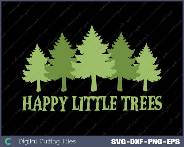 Funny Happy Little Trees Bob Style Camping