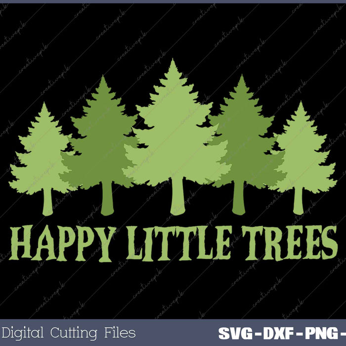 Funny Happy Little Trees Bob Style Camping