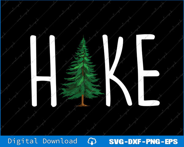 Funny Heart Mountain Camping Tree Casual Hike SVG PNG Files