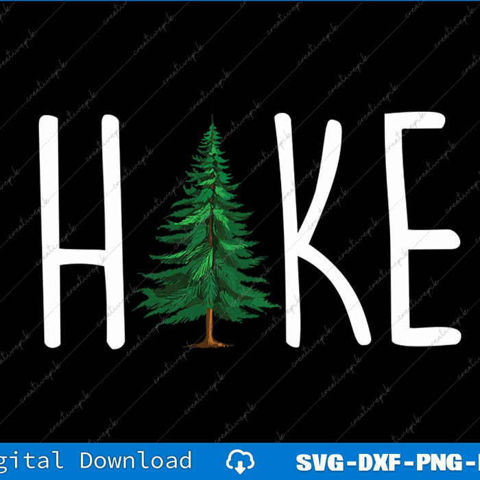 Funny Heart Mountain Camping Tree Casual Hike SVG PNG Files
