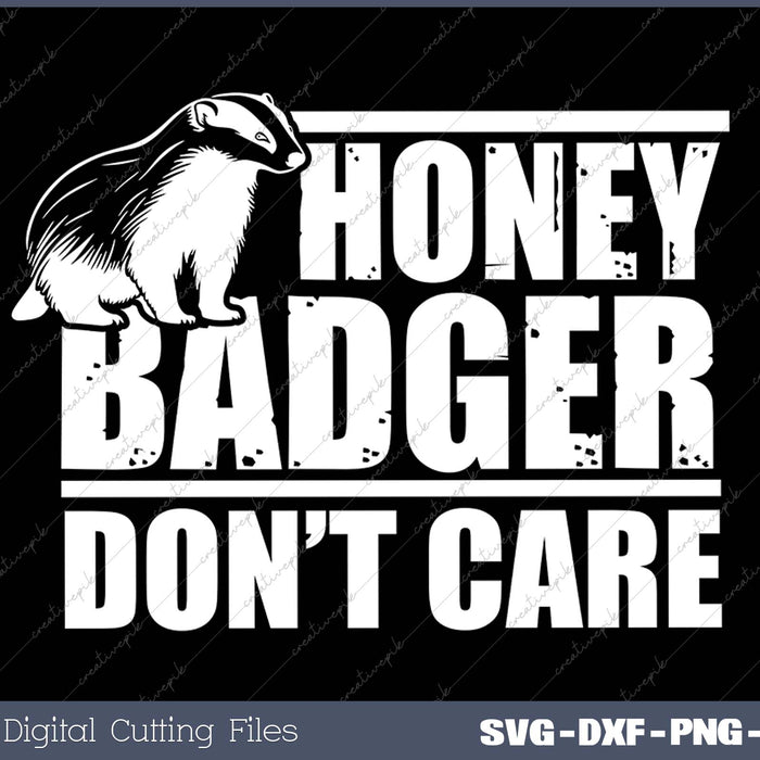 Funny Honey Badger SVG PNG Cutting Printable Files