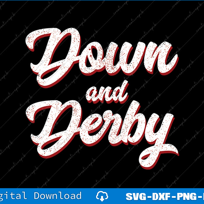 Funny Horse Racing Vintage Down And Derby KY Derby Horse SVG PNG File