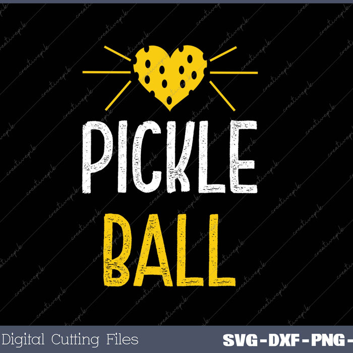 Funny I Love Pickleball SVG PNG Cutting Printable Files