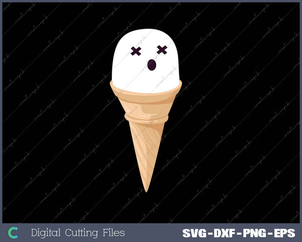 Funny Ice Cream Halloween SVG PNG Cutting Printable Files