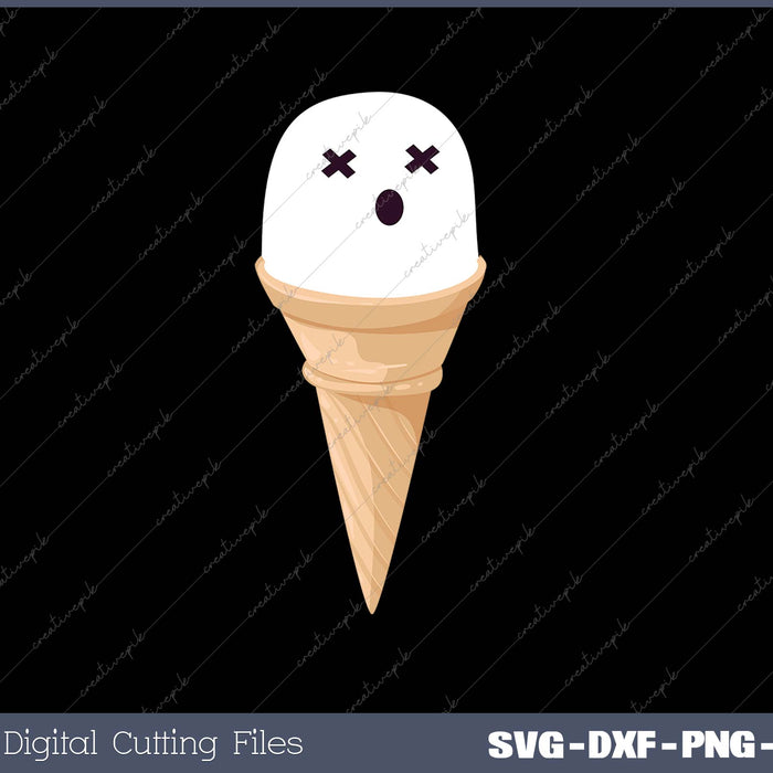 Funny Ice Cream Halloween SVG PNG Cutting Printable Files