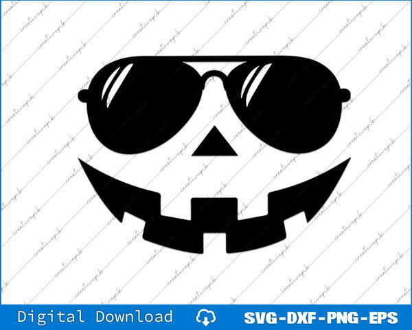 Funny Jack O Lantern Face Pumpkin Halloween Costume SVG PNG File