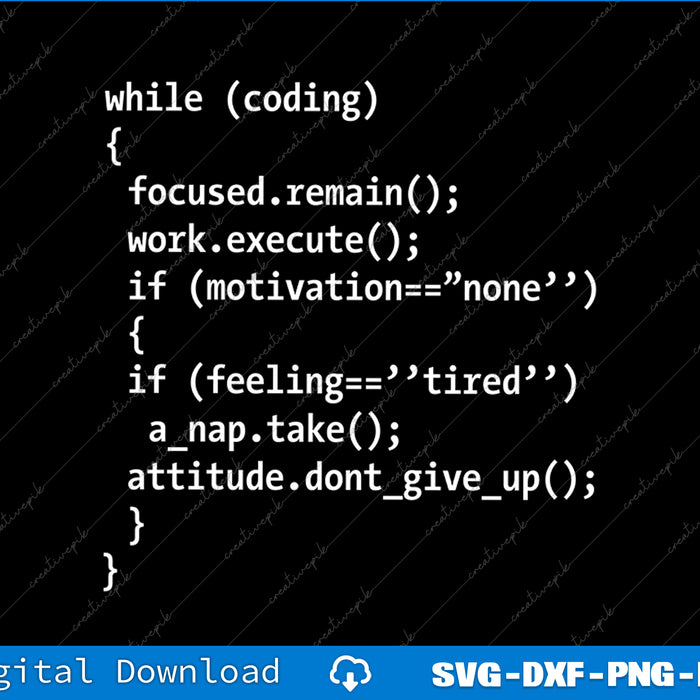 Code snippet with conditional statements on a black background