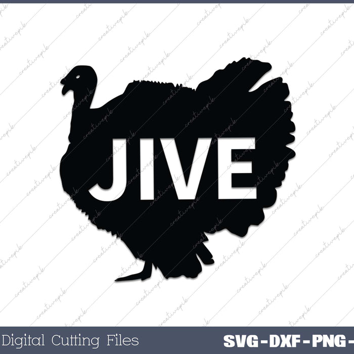 Funny Jive Thanksgiving Turkey Day Retro Holiday SVG PNG Cutting Printable Files