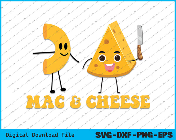Funny Mac & Cheese Love Food SVG PNG Cutting Printable Files