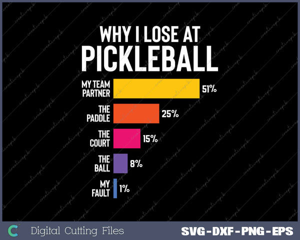 Funny Pickleball Humor Why I Lose
