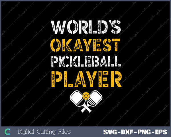 Funny Pickleball Player Paddle SVG PNG Cutting Printable Files