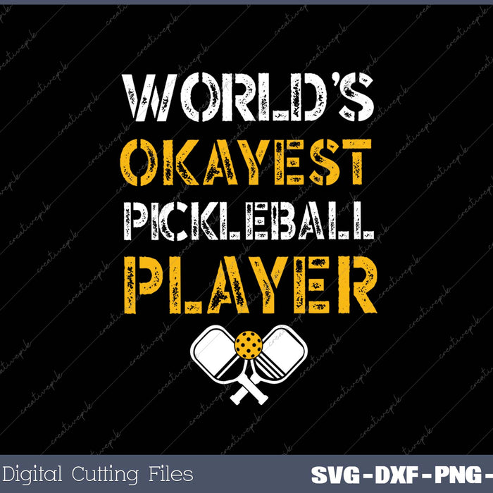 Funny Pickleball Player Paddle SVG PNG Cutting Printable Files