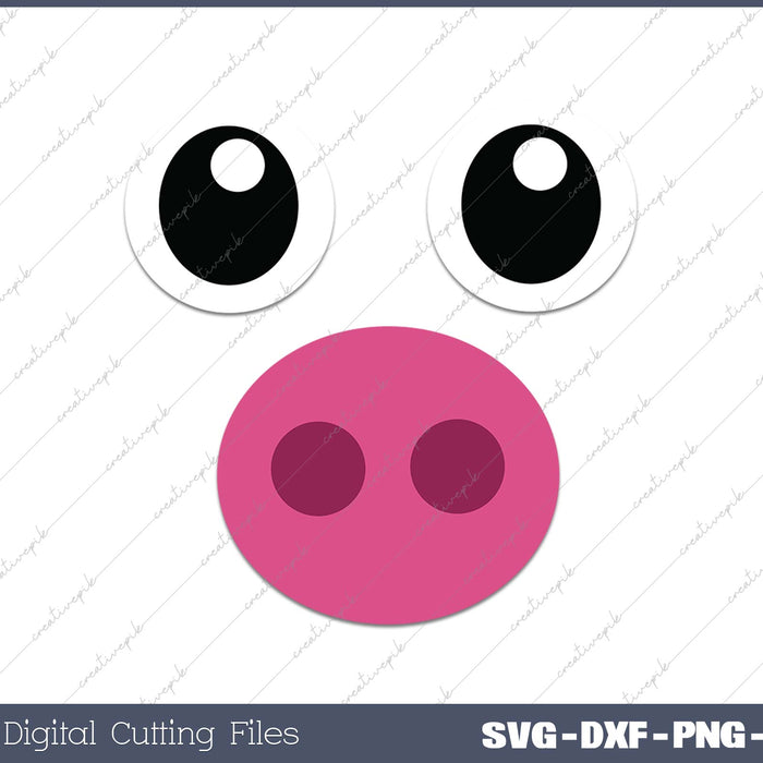 Funny Pig Face Swine Halloween Costume