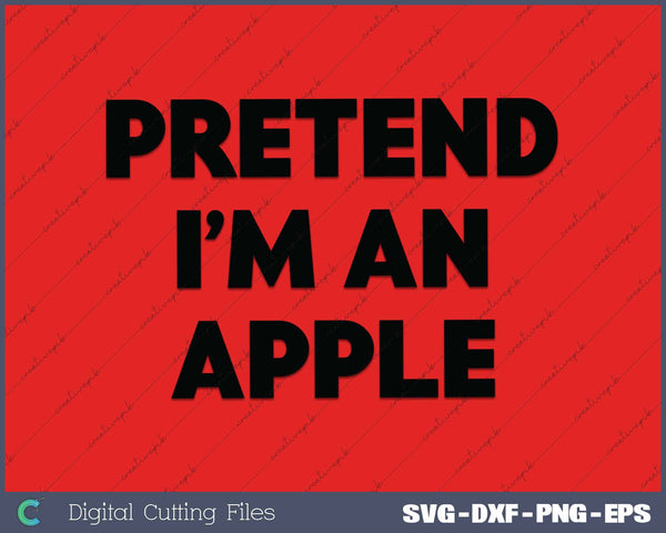 Funny Pretend I'm A Apple Lazy Fruit Costume