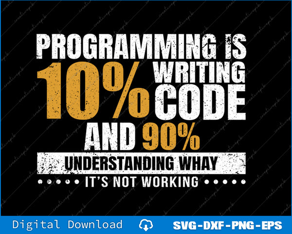 Funny Programming Quote Gift Programmer Software Developer SVG Printable File