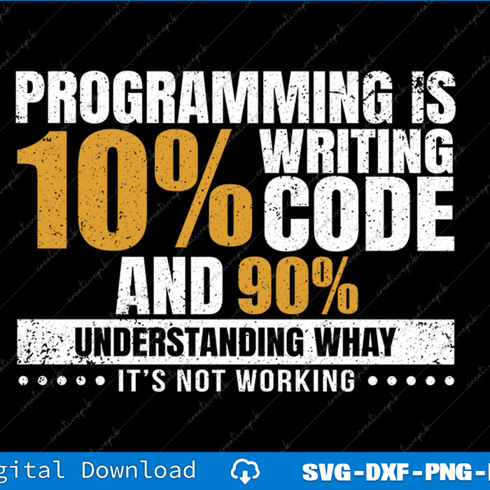 Funny Programming Quote Gift Programmer Software Developer SVG Printable File