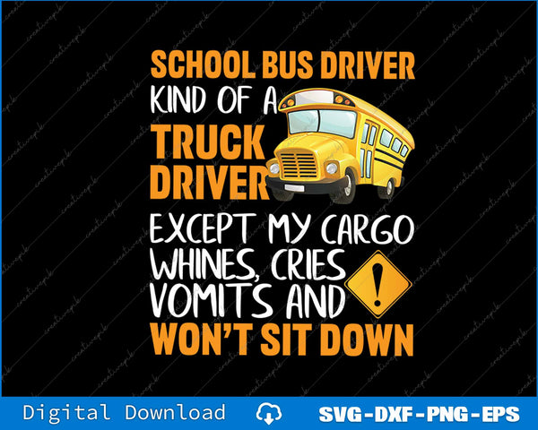 Funny School Bus Driver HS0 School Bus Driver SVG PNG Printable File