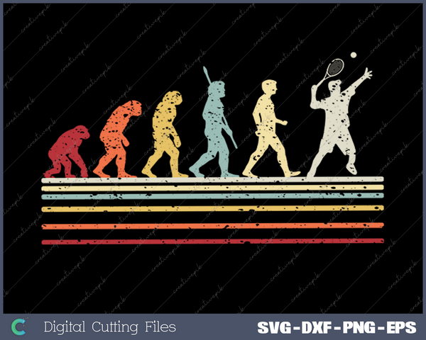 Funny Tennis SVG PNG Cutting Printable Files