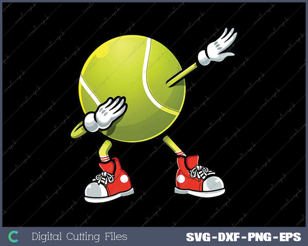 Funny Tennis Dab Ball Player Racket Sports Fan Dabbing SVG PNG Cutting Printable Files