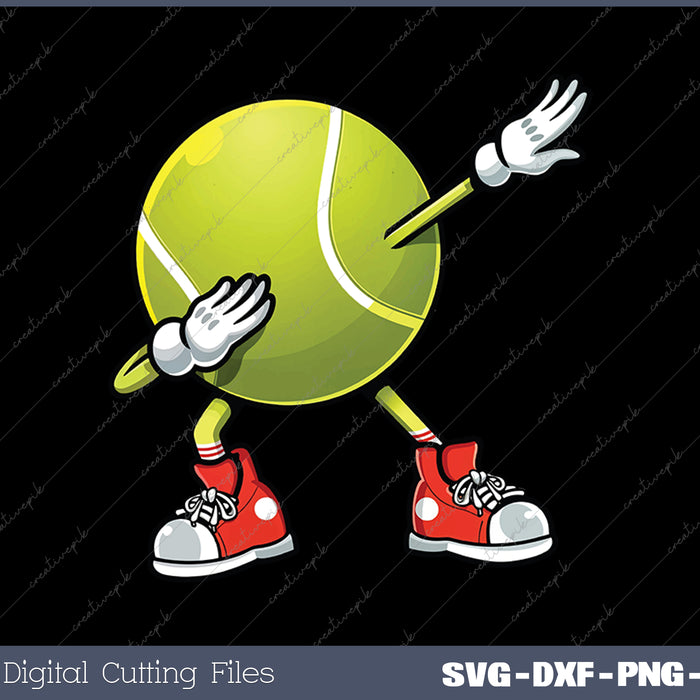 Funny Tennis Dab Ball Player Racket Sports Fan Dabbing SVG PNG Cutting Printable Files