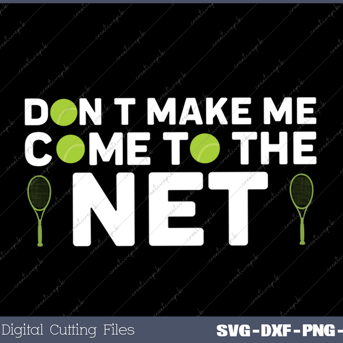 Funny Tennis Player Racket Ball Game Gag Gift Men Women Kids SVG PNG Cutting Printable Files