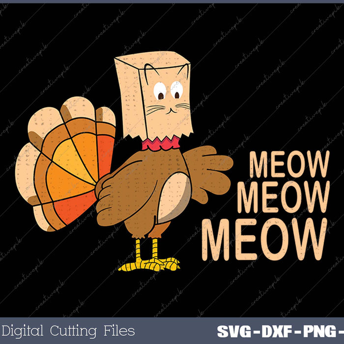 Funny Thanksgiving Fake Cat Meow