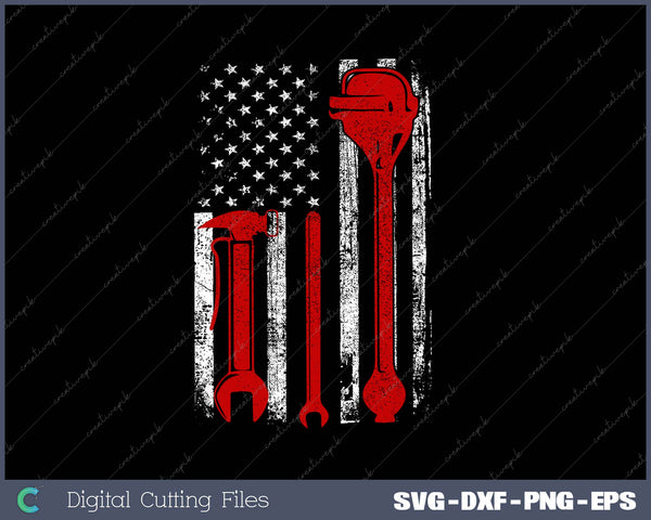 Funny USA Flag CNC Mechanic Tools Machinist