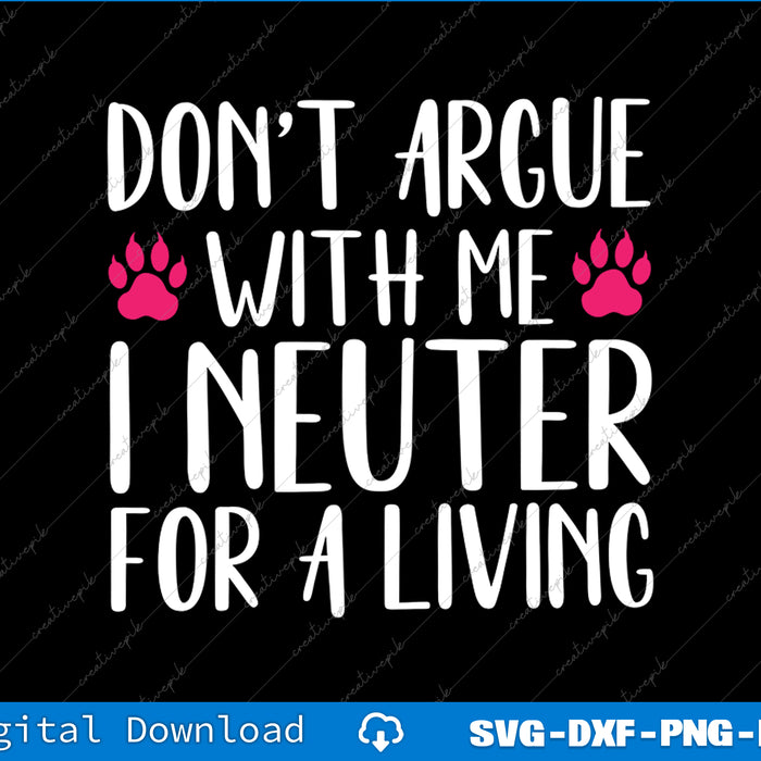 Text graphic with paw prints and humorous message on a black background