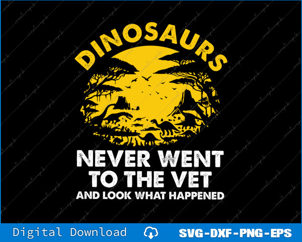 Yellow dinosaur graphic with text on a black background