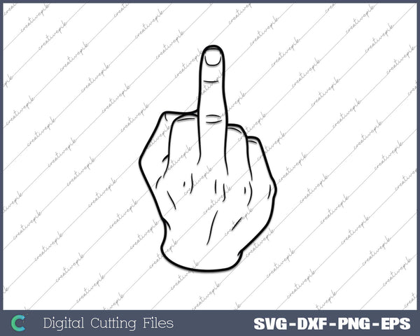 Funny Vintage Middle Finger SVG PNG Cutting Printable Files