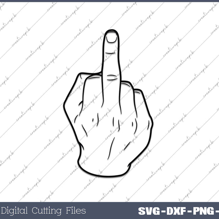 Funny Vintage Middle Finger SVG PNG Cutting Printable Files