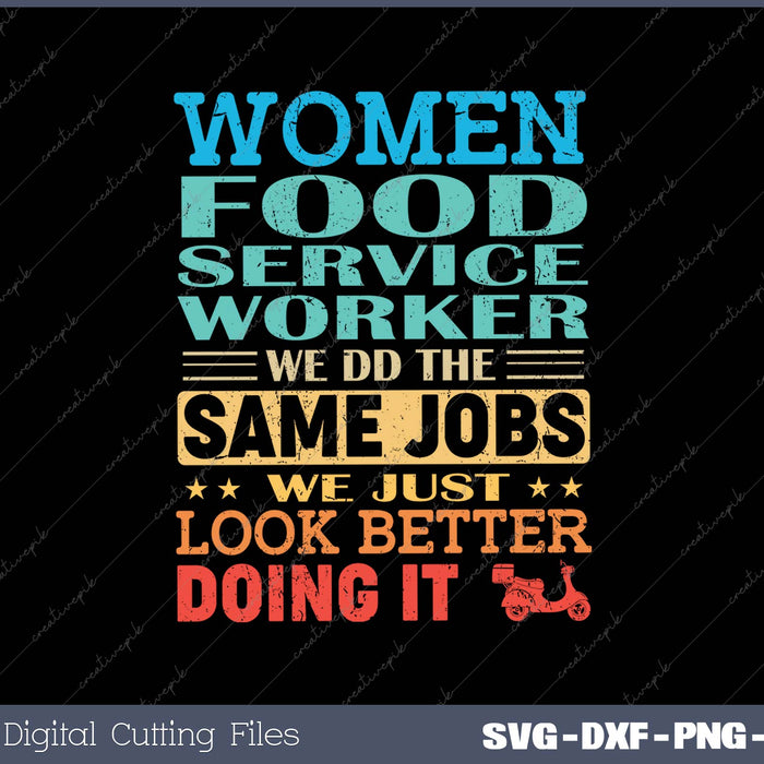 Funny Vintage Shirts Retro Food Service Work