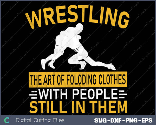 Funny Wrestling Art Of Folding Clothes With People In Them