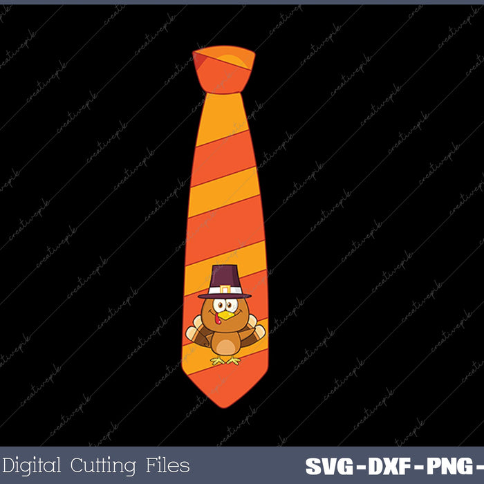 Funny Thanksgiving Tie With Turkey For Family Dinner