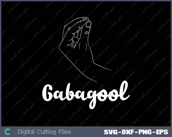 Gabagool Italian American Meat with Hand Sign Funny