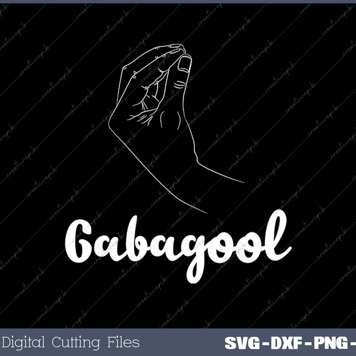 Gabagool Italian American Meat with Hand Sign Funny