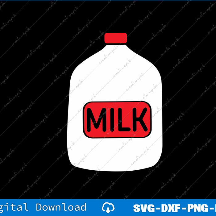 Gallon Of Milk Costume SVG PNG Cutting Printable File
