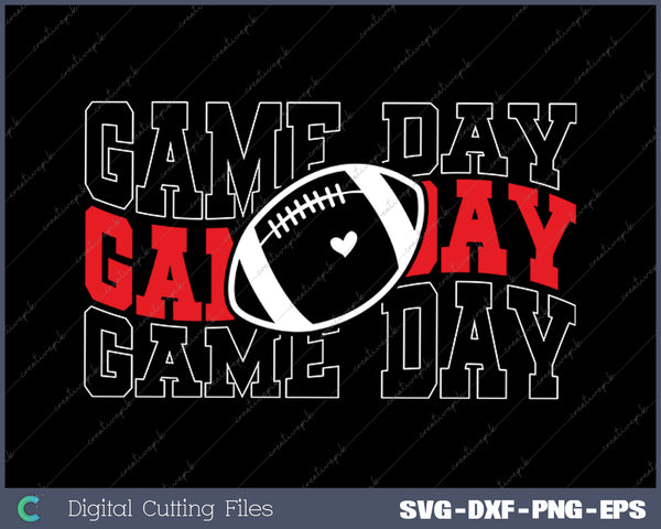 Game Day Football Game Day SVG PNG Cutting Printable Files