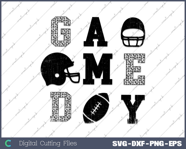 Game Day Football Game Day SVG PNG Cutting Printable Files