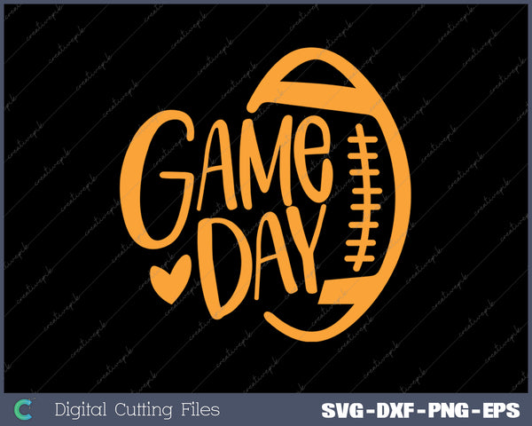 Game Day Football Shirt Women Football Season SVG PNG Cutting Printable Files