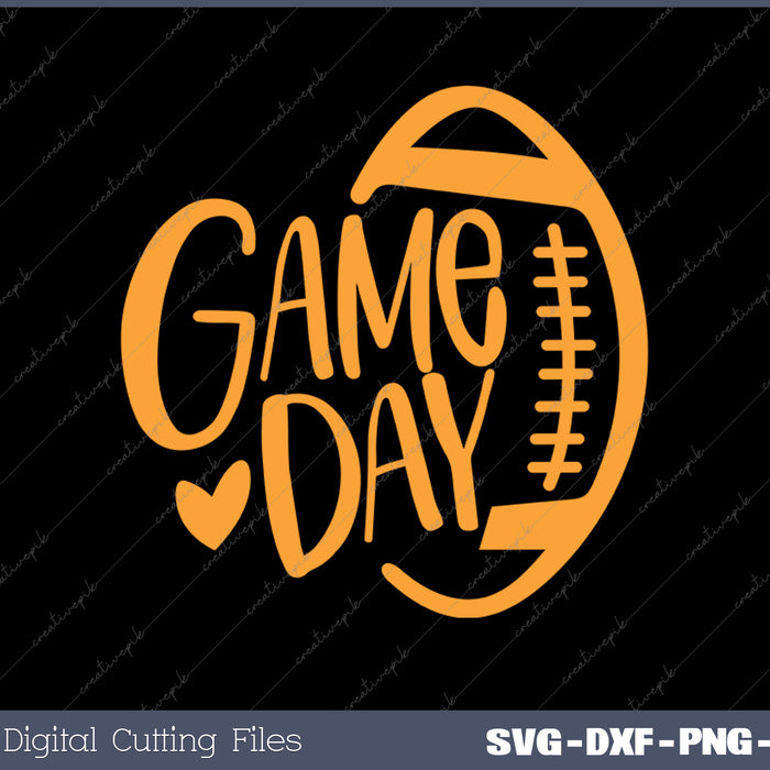 Game Day Football Shirt Women Football Season SVG PNG Cutting Printable Files