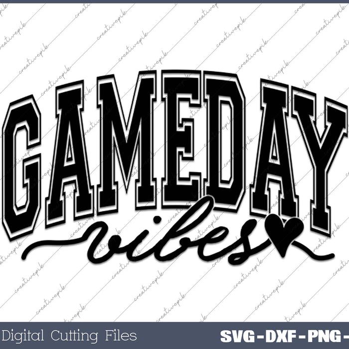 Best Game Day Vibes SVG PNG Cutting Printable Files