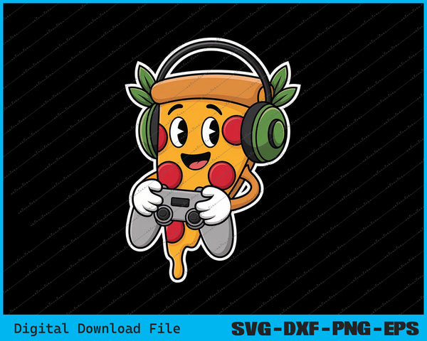 Gamer Pizza Video Gaming Funny Food SVG PNG Cutting Printable Files