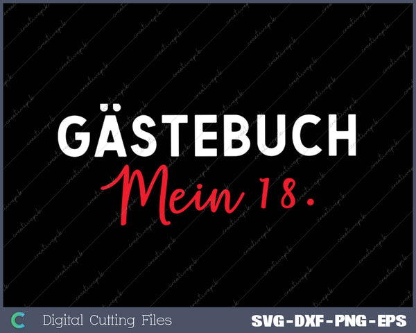 Gästebuch Main 18 SVG PNG Cutting Printable Files