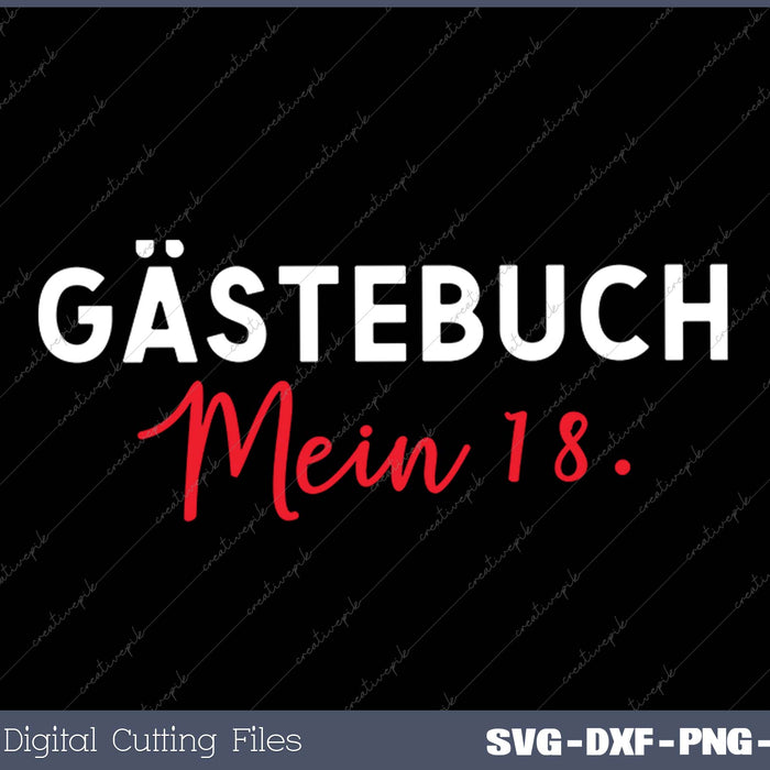 Gästebuch Main 18 SVG PNG Cutting Printable Files