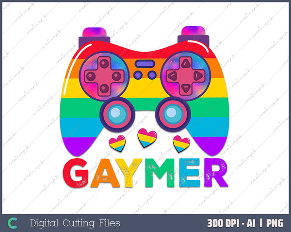 Gaymer Gay Pride Rainbow Gamer Gaming 