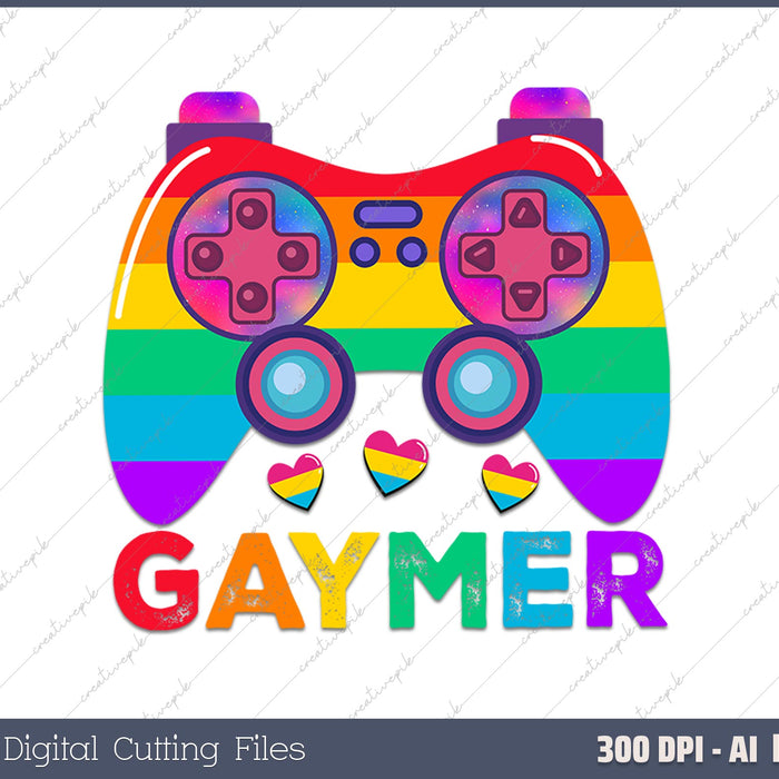 Gaymer Gay Pride Rainbow Gamer Gaming 